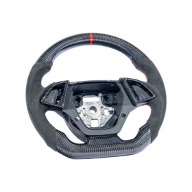 Extreme Online Store EOS CAMARO CARBON FIBER Black Alcantara Red Stripe Steering Wheel for Camaro - Image 2