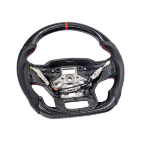 FFP F-150 CARBON FIBER Perforated Leather Red Stripe Steering Wheel - Image 2