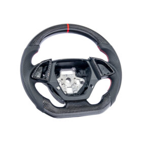 Extreme Online Store EOS CAMARO CARBON FIBER Perforated Leather Red Stripe Steering Wheel for Camaro - Image 12