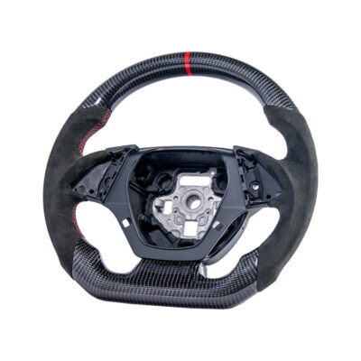 EOS 2016-2024 CAMARO CARBON FIBER Black Alcantara Red Stripe Steering Wheel