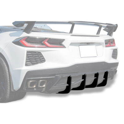 Corvette C8 Stingray DRY CARBON FIBEr Add-On Rear Diffuser Fin