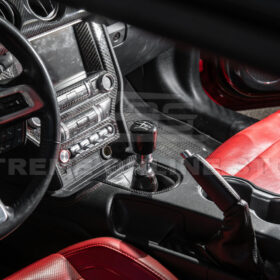 2015-23 Ford Mustang DRY CARBON FIBER Center Gear Shift Panel Trim Cover - image 8