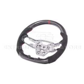 Mustang CARBON FIBER Alcantara Leather Red Stripe Steering Wheel - Image 6