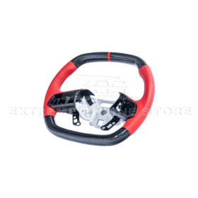 Extreme Online Store EOS Corvette C8 CARBON FIBER Red Perforated Leather Stripe Steering Wheel for C8 Corvette - Image 13