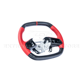 Extreme Online Store EOS Corvette C8 CARBON FIBER Red Perforated Leather Stripe Steering Wheel for C8 Corvette - Image 14