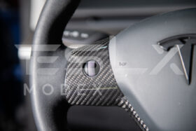 EOS 2020-23 Tesla Model 3 & 20-24Y Carbon Fiber Interior Steering Wheel Cover - image 7