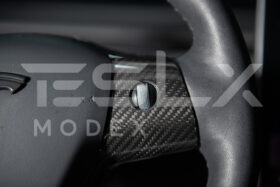 EOS 2020-23 Tesla Model 3 & 20-24Y Carbon Fiber Interior Steering Wheel Cover - image 9
