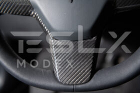 EOS 2020-23 Tesla Model 3 & 20-24Y Carbon Fiber Interior Steering Wheel Cover - image 8