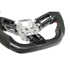 FFP 2015-2023 Ford Mustang S550 Carbon Fiber Black Leather Red Stitching Steering Wheel - image 24