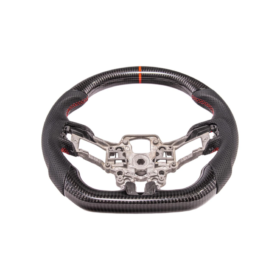 FFP 2015-2023 Ford Mustang S550 Carbon Fiber Black Leather Red Stitching Steering Wheel - image 33
