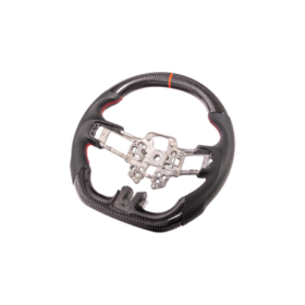 FFP 2015-2023 Ford Mustang S550 Carbon Fiber Black Leather Red Stitching Steering Wheel - image 32