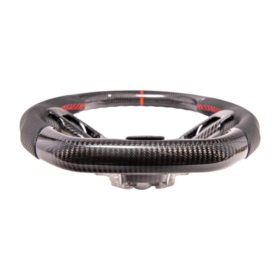 FFP 2015-2023 Ford Mustang S550 Carbon Fiber Black Leather Red Stitching Steering Wheel - image 40