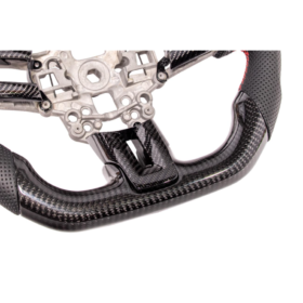 FFP 2015-2023 Ford Mustang S550 Carbon Fiber Black Leather Red Stitching Steering Wheel - image 38