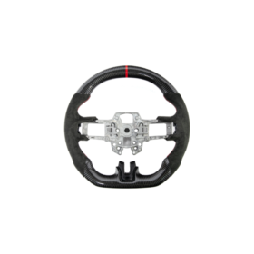 FFP 2015-2023 Ford Mustang S550 Carbon Fiber Black Leather Red Stitching Steering Wheel - image 44