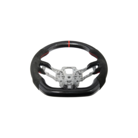 FFP 2015-2023 Ford Mustang S550 Carbon Fiber Black Leather Red Stitching Steering Wheel - image 45