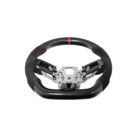 FFP 2015-2023 Ford Mustang S550 Carbon Fiber Black Leather Red Stitching Steering Wheel - image 52