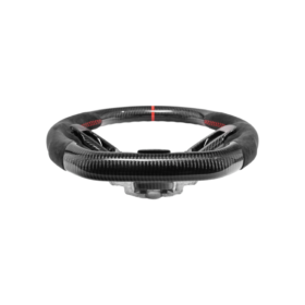FFP 2015-2023 Ford Mustang S550 Carbon Fiber Black Leather Red Stitching Steering Wheel - image 53