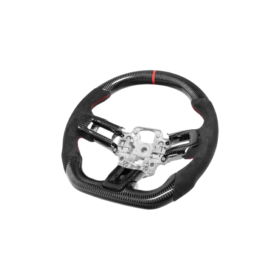 FFP 2015-2023 Ford Mustang S550 Carbon Fiber Black Leather Red Stitching Steering Wheel - image 51