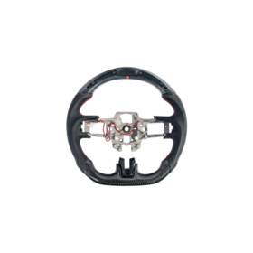 FFP 2015-2023 Ford Mustang S550 Carbon Fiber Black Leather Red Stitching Steering Wheel - image 56