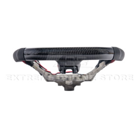 FFP 2015-2023 Ford Mustang S550 Carbon Fiber Black Leather Red Stitching Steering Wheel - image 59