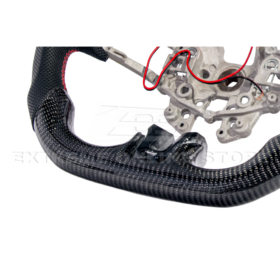 FFP 2015-2023 Ford Mustang S550 Carbon Fiber Black Leather Red Stitching Steering Wheel - image 61