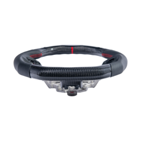 FFP 2015-2023 Ford Mustang S550 Carbon Fiber Black Leather Red Stitching Steering Wheel - image 71