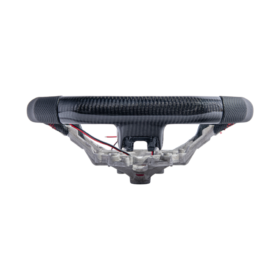 FFP 2015-2023 Ford Mustang S550 Carbon Fiber Black Leather Red Stitching Steering Wheel - image 72