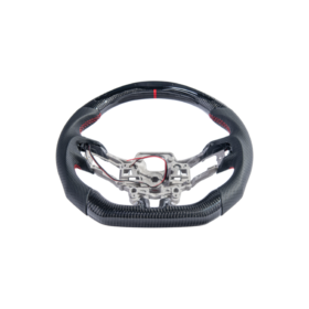 FFP 2015-2023 Ford Mustang S550 Carbon Fiber Black Leather Red Stitching Steering Wheel - image 74