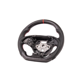 2014-2019 Chevrolet Corvette C7 Black Leather Red Stitching Carbon Fiber Steering Wheel - image 9