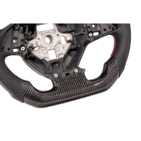 2014-2019 Chevrolet Corvette C7 Black Leather Red Stitching Carbon Fiber Steering Wheel - image 10