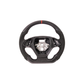 2014-2019 Chevrolet Corvette C7 Black Leather Red Stitching Carbon Fiber Steering Wheel - image 4