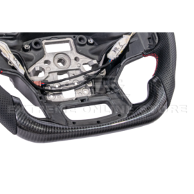 FFP F-150 CARBON FIBER Perforated Leather Red Stripe Steering Wheel - Image 10