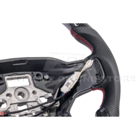 FFP F-150 CARBON FIBER Perforated Leather Red Stripe Steering Wheel - Image 11
