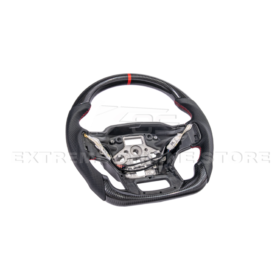 FFP F-150 CARBON FIBER Perforated Leather Red Stripe Steering Wheel - Image 4