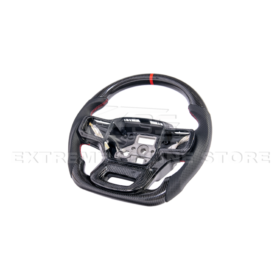 FFP F-150 CARBON FIBER Perforated Leather Red Stripe Steering Wheel - Image 14