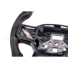 FFP F-150 CARBON FIBER Perforated Leather Red Stripe Steering Wheel - Image 19