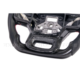 FFP F-150 CARBON FIBER Perforated Leather Red Stripe Steering Wheel - Image 20