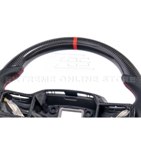 FFP F-150 CARBON FIBER Perforated Leather Red Stripe Steering Wheel - Image 18