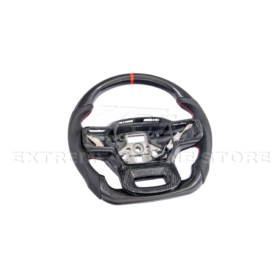 FFP F-150 CARBON FIBER Perforated Leather Red Stripe Steering Wheel - Image 15
