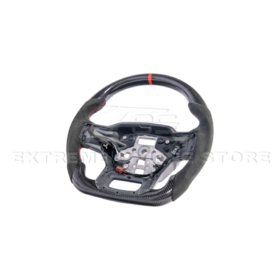 FFP F-150 CARBON FIBER Alcantara Leather Red Stripe Steering Wheel - Image 4