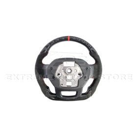FFP F-150 CARBON FIBER Alcantara Leather Red Stripe Steering Wheel - Image 13