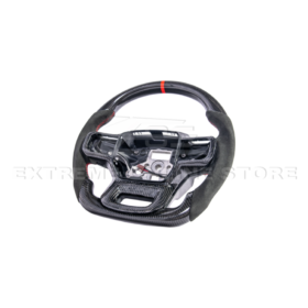 FFP F-150 CARBON FIBER Alcantara Leather Red Stripe Steering Wheel - Image 14