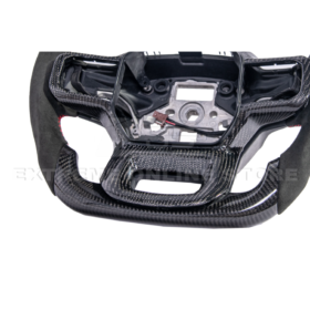 FFP F-150 CARBON FIBER Alcantara Leather Red Stripe Steering Wheel - Image 20