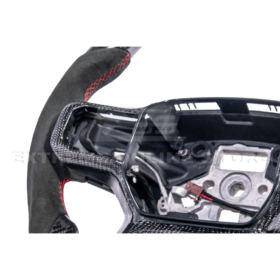 FFP F-150 CARBON FIBER Alcantara Leather Red Stripe Steering Wheel - Image 19