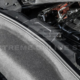 Extreme Online Store Corvette C8 DRY CARBON FIBER Coupe Engine Bay Panel Cover (3-Pieces Version) - Image 7