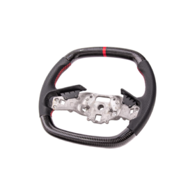 Extreme Online Store EOS Corvette C8 CARBON FIBER Perforated Leather Red Stripe Steering Wheel for C8 Corvette - Image 7