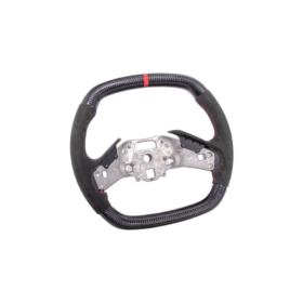 Extreme Online Store EOS Corvette C8 CARBON FIBER Alcantara Leather Red Stripe Steering Wheel for C8 Corvette - Image 9