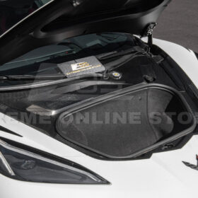 Corvette C8 DRY CARBON FIBER Front Trunk Trim Cover Kit - image 6
