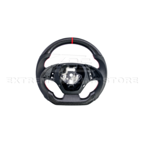 Extreme Online Store CAMARO CARBON FIBER Perforated Leather Red Stripe Steering Wheel - Image 3