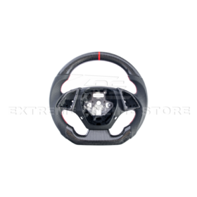 Extreme Online Store EOS CAMARO CARBON FIBER Perforated Leather Red Stripe Steering Wheel for Camaro - Image 13